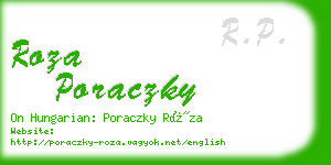 roza poraczky business card